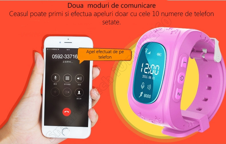 ceas cu telefon si GPS iUni Kid60-2